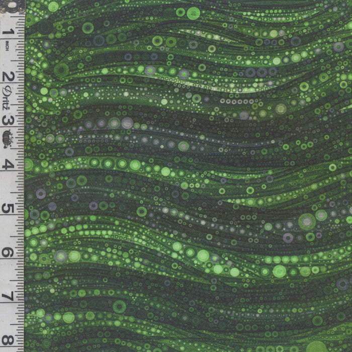 Gigi in the Garden - Abstract Circles Green