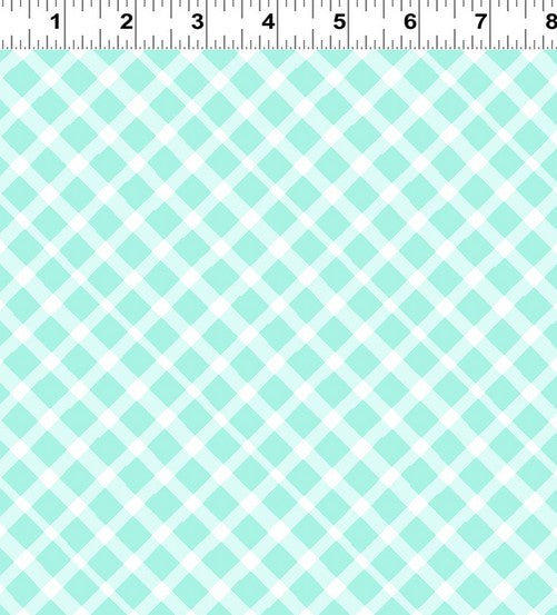 Love is in the Air - Diagonal Plaid Light Teal