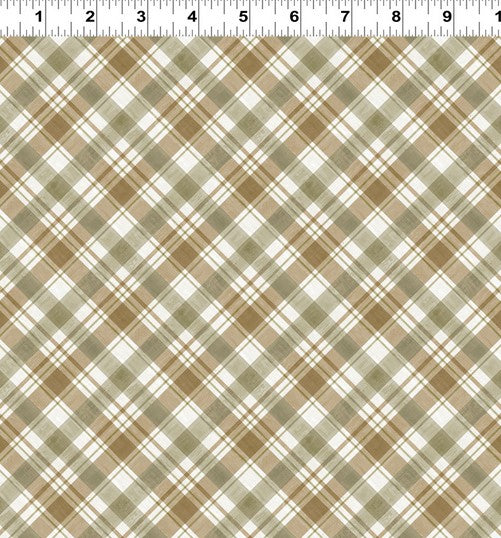 Wildwood - Diagonal Plaid Olive 15-1/2" Remnant