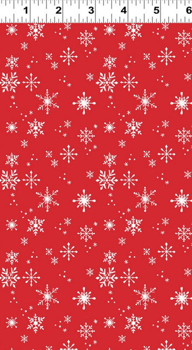 Santa Paws - Snowflakes Light Red