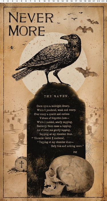 Gothic Halloween Panel - Nevermore Rust