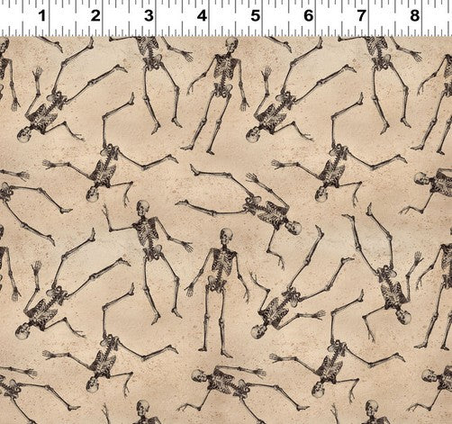 Gothic Halloween - Skeletons Khaki