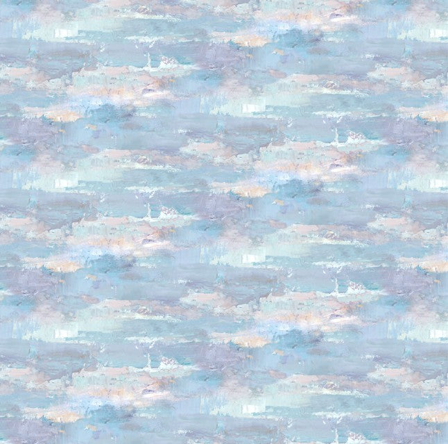 First Snow - Brush Strokes Blue
