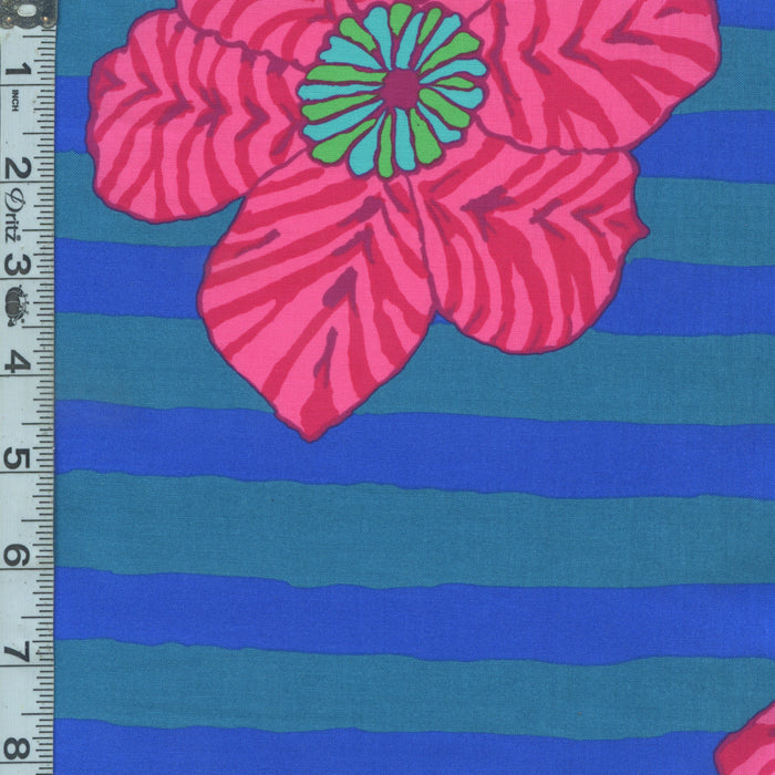 Kaffe Fassett August 2023 - Zebra Lily Blue 8" Remnant