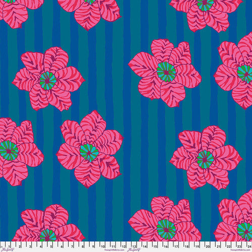 Kaffe Fassett August 2023 - Zebra Lily Blue 8" Remnant