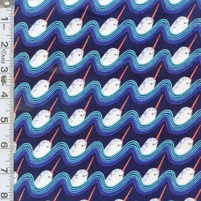 Polar Seas - Magical Narwhal Dark Blue