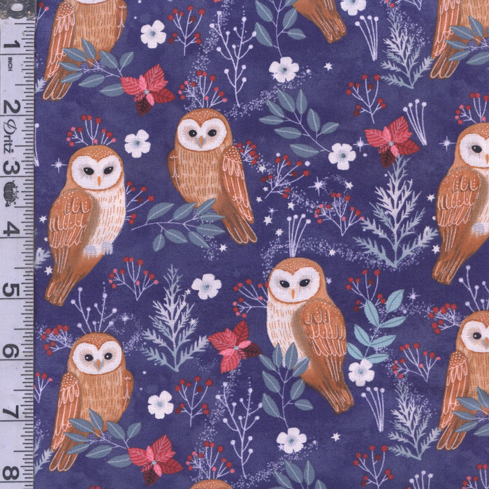 Christmas Cabin - Owl Magic Blue