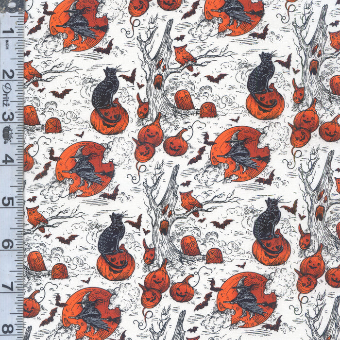 Costumes & Cobwebs - Haunted Toile White