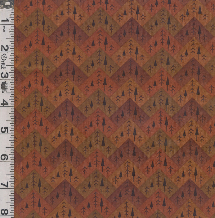The Mountains Are Calling - Tree Mountain Zig Zag Rust
