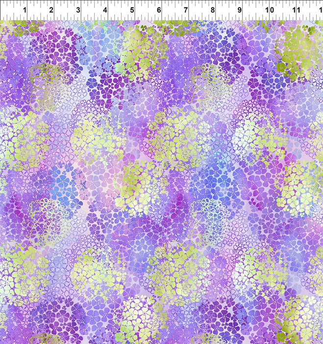 Garden of Dreams II - Blooms Purple 6" Remnant