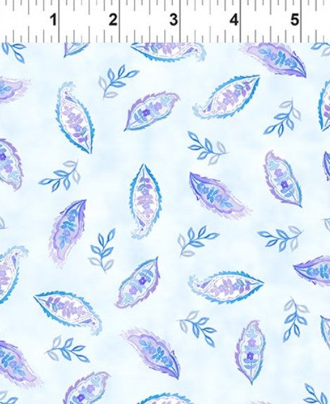 Daydreams - Small Leaves Blue