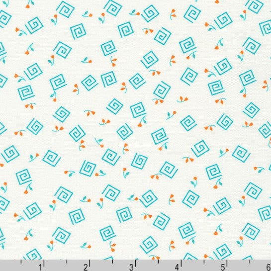 Flowerhouse: At the Cottage - Swirl Blossom Teal