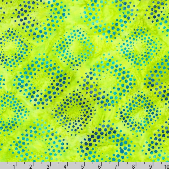 Artisan Batiks: Dotted Tile Sour Apple