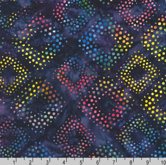 Artisan Batiks: Dotted Tile Midnight Purple