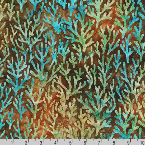 Beachcombers Batiks - Coral Cedar