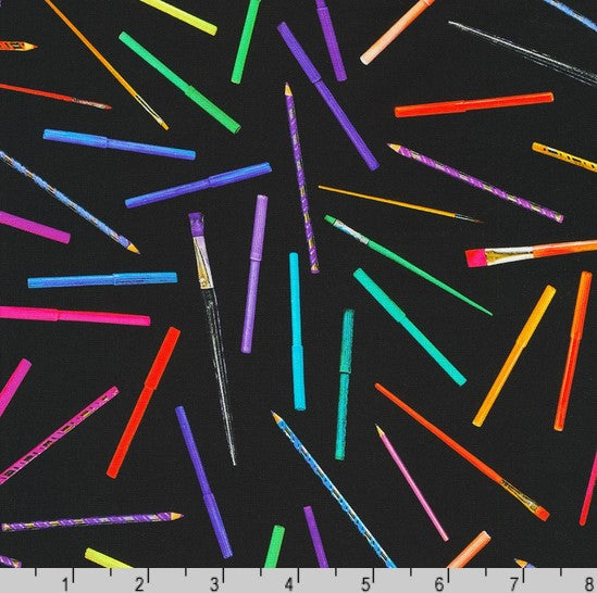 Rainbow Crafter's Stash - Markers, Pens, & Brushes Black
