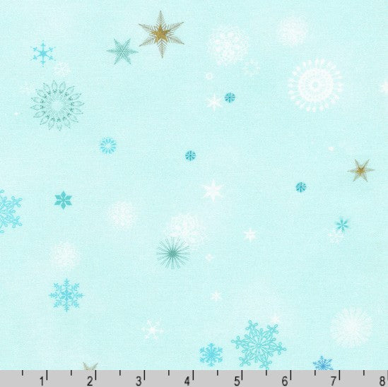 Festive Fauna - Snowflake Ornaments Sky