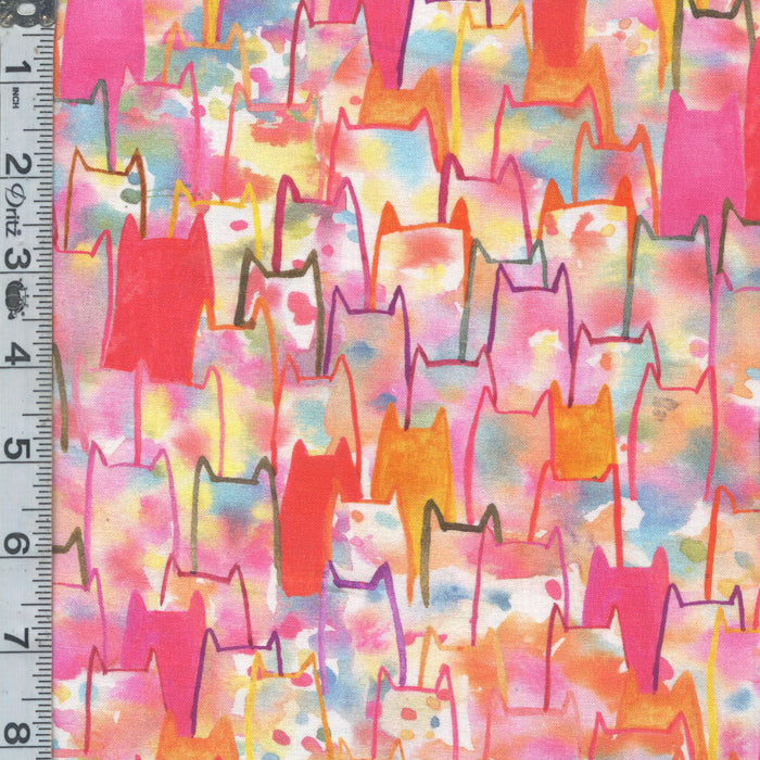 Whisker Wonderland - Tye Dye Cats Blossom