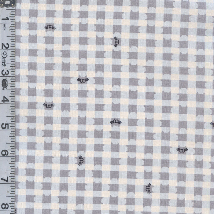 Whisker Wonderland - Cat Plaid Fog