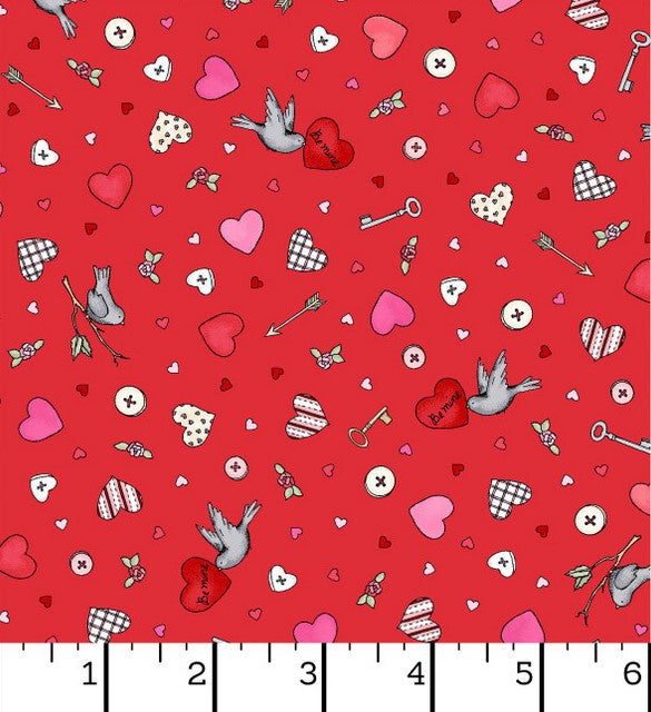 I Heart You - Birds Red