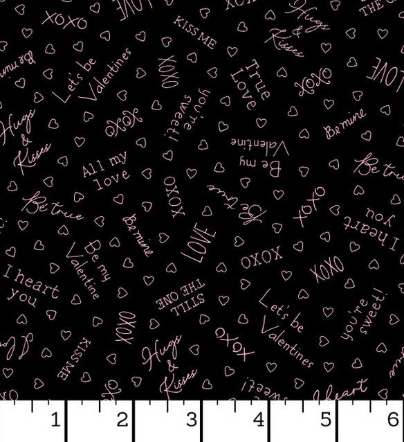 I Heart You - Love Phrases Black