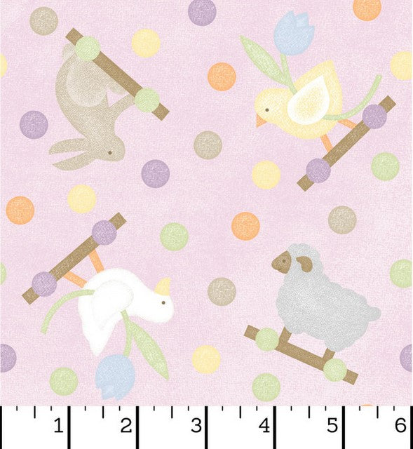 Little Chicks Flannel - Pull Toys Purple