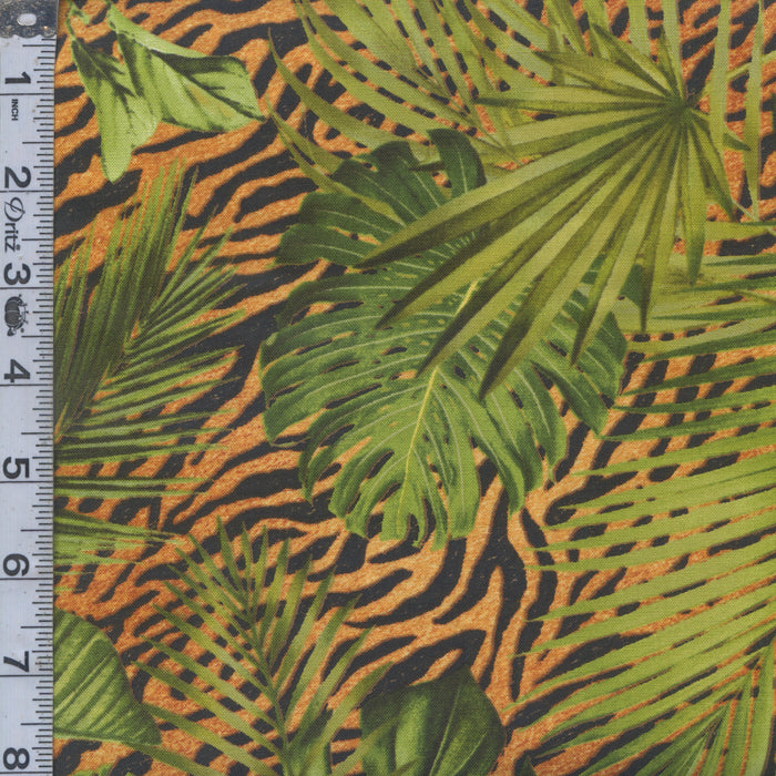 Jungle Queen - Tiger Leaves Rust/Green