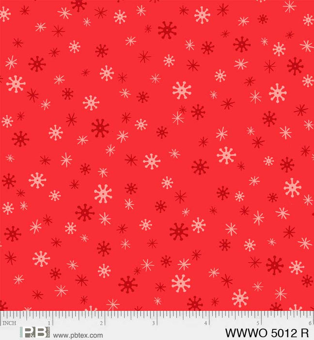 Wheeling Winter Wonderland - Snowflakes Red