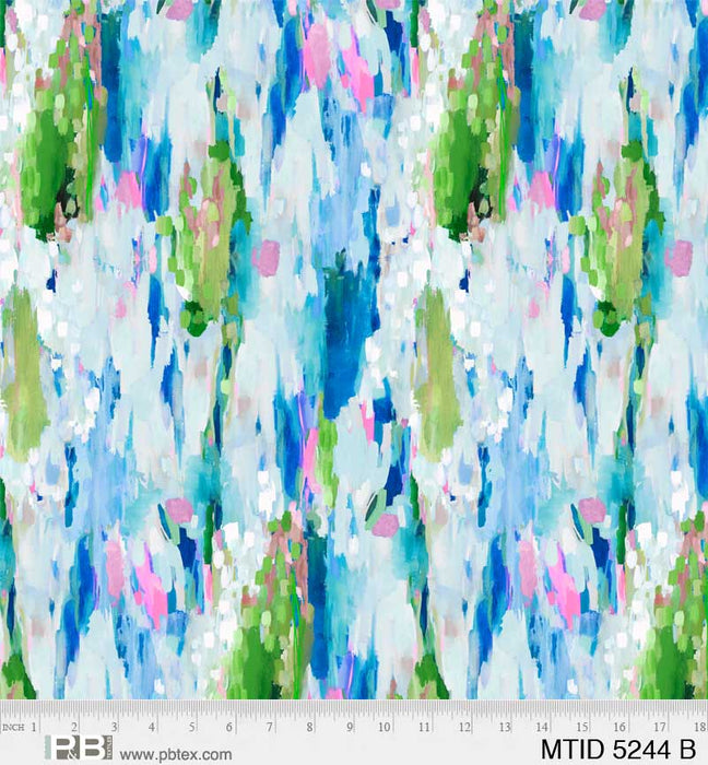 Moon Tide - Brush Strokes Blue