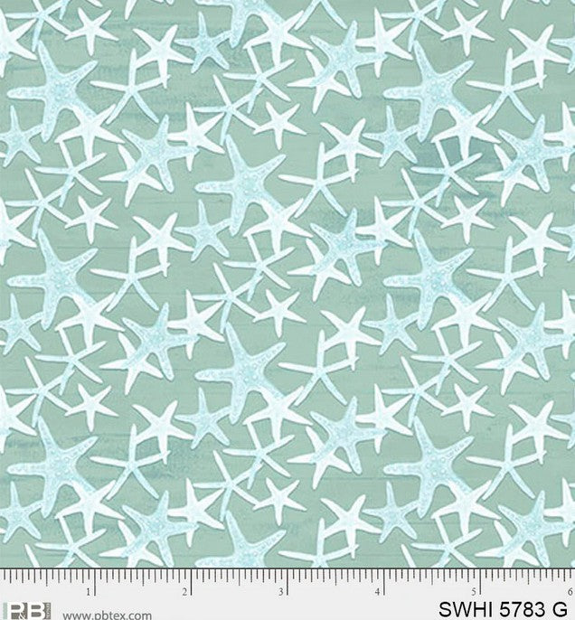 Sea Whispers - Star Fish Green
