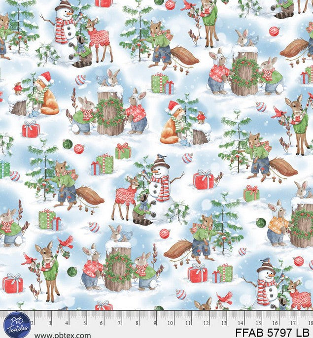 Frost & Fable - Holiday Animals Light Blue