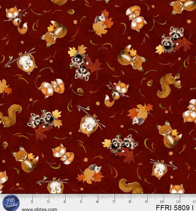 Fall Friends - Woodland Animals Red Brown