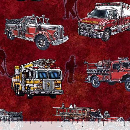 American Heroes Firefighter - Fire Trucks Brick