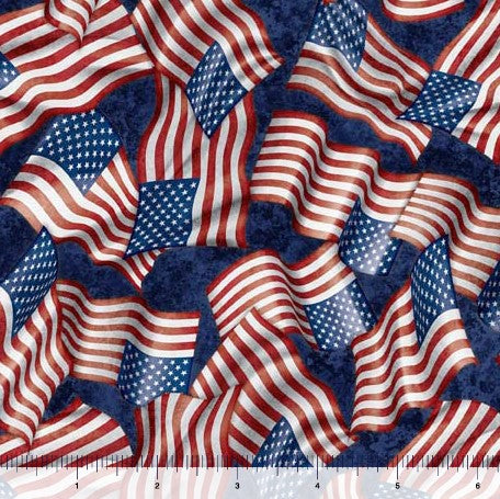 American Heroes - Wavy Flag Navy