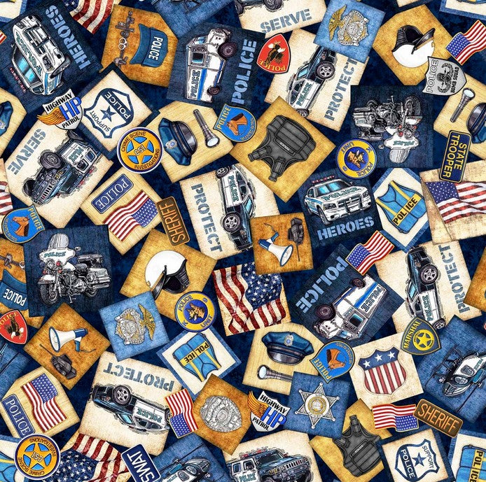 American Heroes Police - Police Motifs Navy