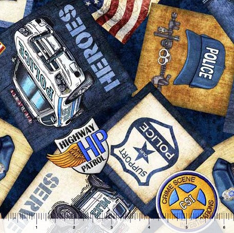 American Heroes Police - Police Motifs Navy