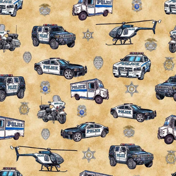 American Heroes Police - Police Cars Wheat