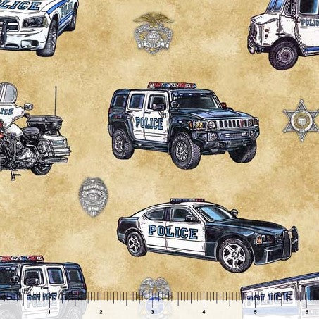 American Heroes Police - Police Cars Wheat