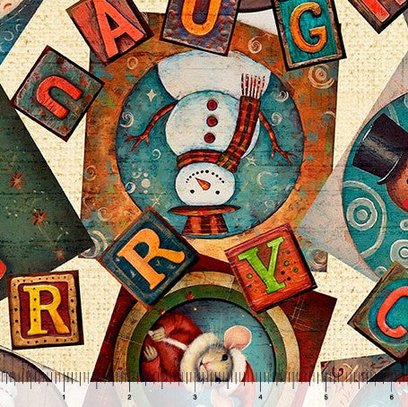 Santa's Workshop - Christmas Collage Cream