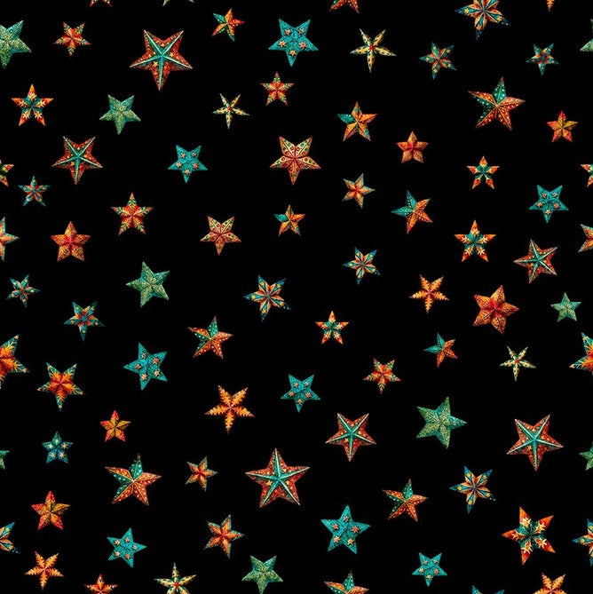 Santa's Workshop - Stars Black