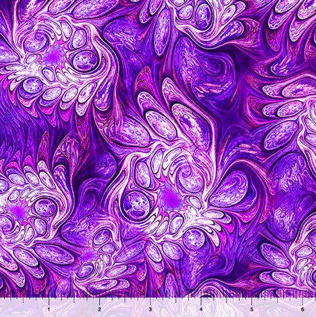 Feline Fantasia - Marble Abstract Magenta