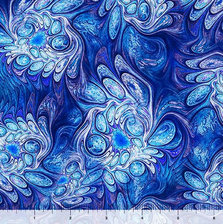 Feline Fantasia - Marble Abstract Royal