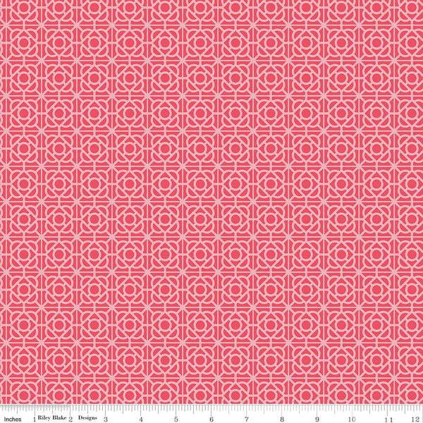 Floral Gardens - Garden Tile Hot Pink