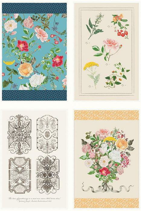 Floral Gardens - Canvas Home Décor Tea Towel Panel