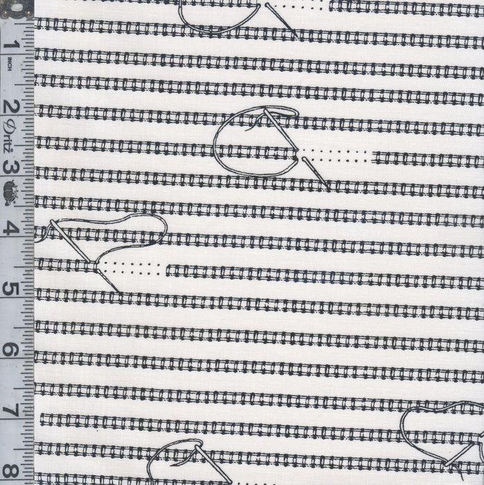 Sew Journal - Stitches White 14" Remnant