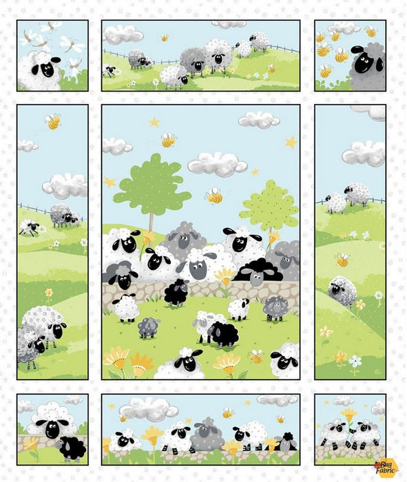 Lewe the Ewe - Quilt Panel White