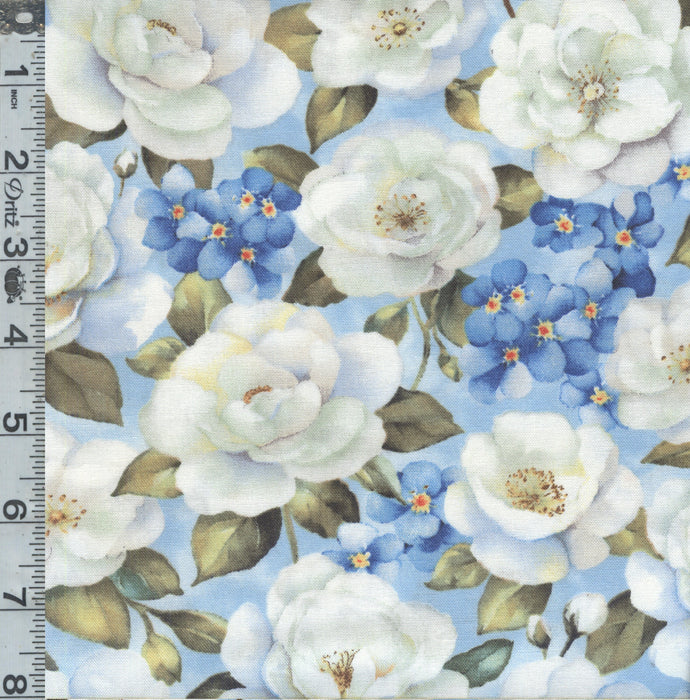 Blue Harmony - Large Florals Blue