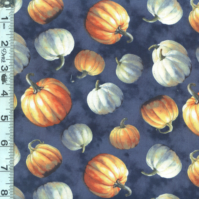 Glorious Fall - Pumpkins Dark Blue