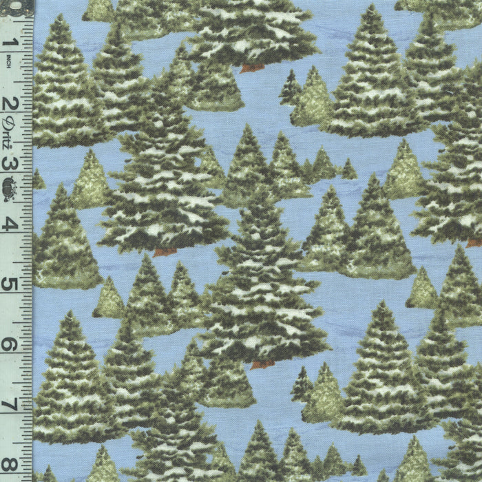 Frosty Frolic - Trees All Over Blue