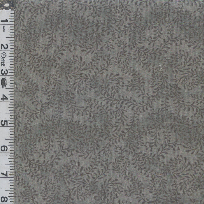 Swirling Leaves Essential - 108" Wide Dark Grey
